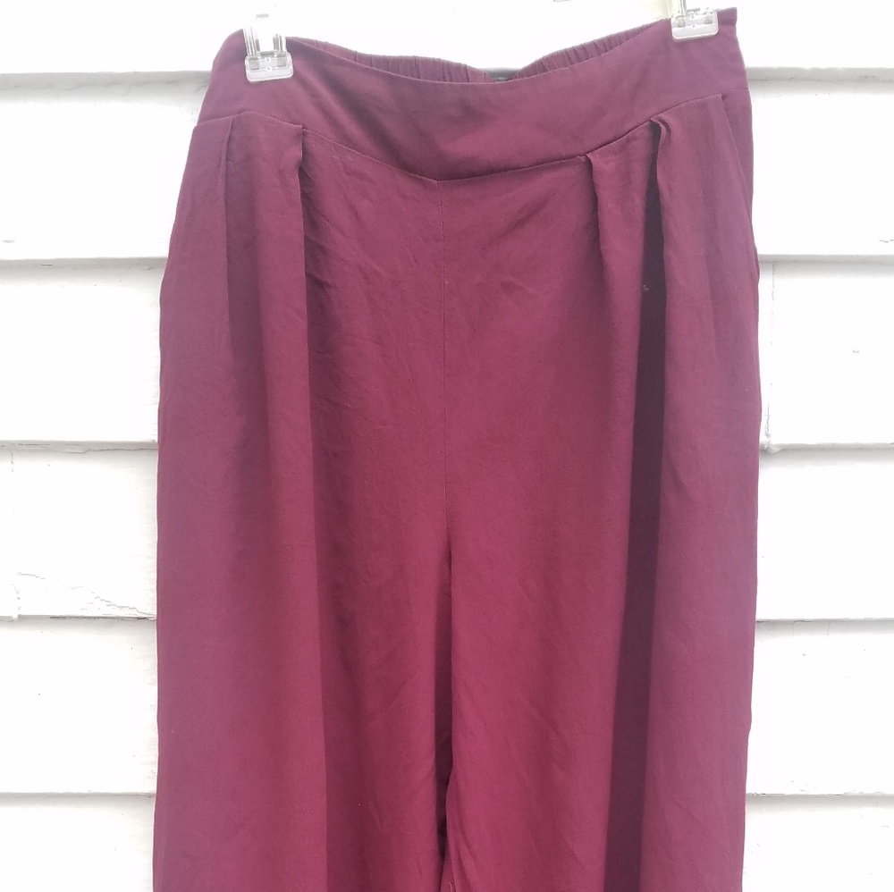 BLUSH BOUTIQUE Linen Palazzo Trousers